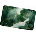 thumbnail image 1 of Green Bath Mat Abstract Modern Art Ink Texture Stone Fashion Bathroom Rugs Toilet Bedroom Kitchen Indoor Floor Decor 16x24 Inch, 1 of 5