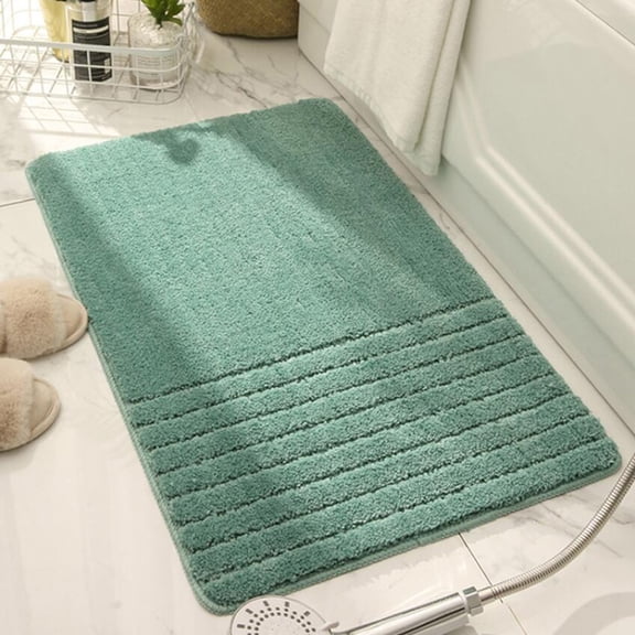 Green Bath Rugs Soft Absorbent Non-Slip Bathroom Rug 20"x31.5" Floor Mats Doormat Machine Washable