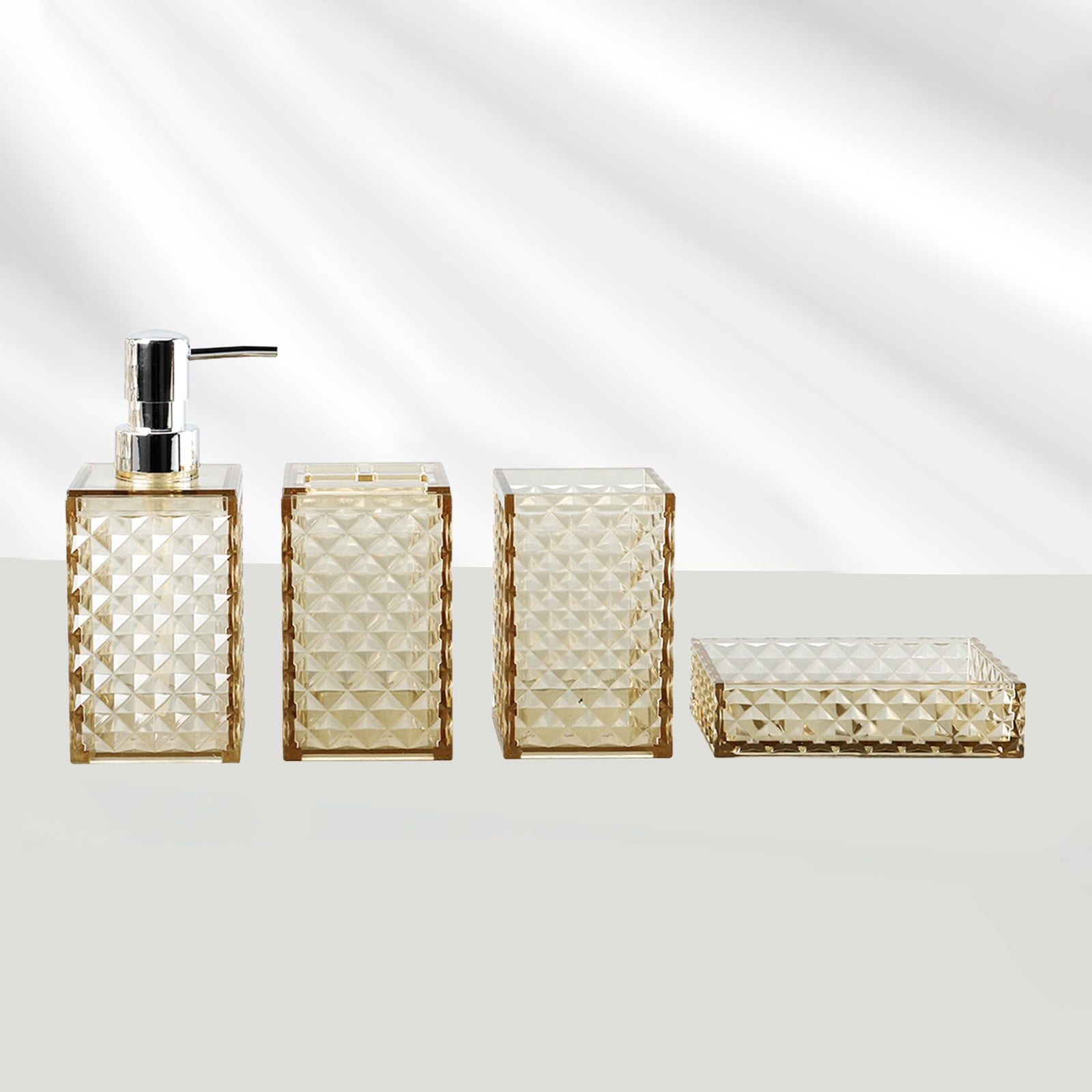 Green Bathroom Accessories Set, 4 Pack Green Bath Accessory Sets ...