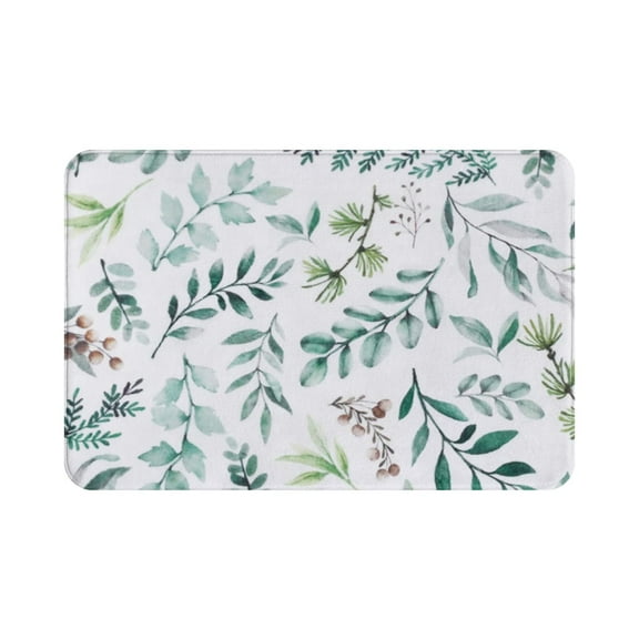 Green Bathroom Rug Green Bath Mat Leaf Bathroom Rug Leaf Bath Mat Tropical Bath Mat Tropical Bathroom Rugs 16" X 24"