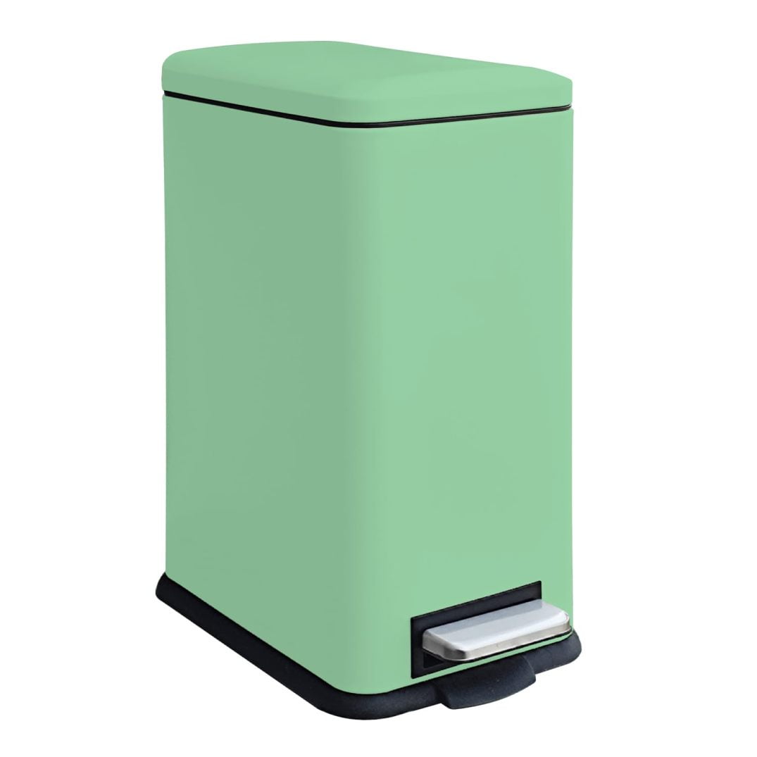 Green Bathroom Trash Can with Lid, 16.7L/ 4.4 Gallon Trash Can with ...