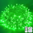 thumbnail image 1 of Green Battery Operated Christmas Lights, 33ft 100 LED Battery String Lights with 8 Modes Remote Indoor Outdoor Waterproof for St Patrick's Day Decorations, 1 of 1