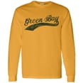 thumbnail image 1 of Green Bay Baseball Script - Adult Unisex Long Sleeve T Shirt - Medium - Gold, 1 of 6