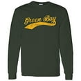 thumbnail image 1 of Green Bay Baseball Script - Hometown Pride, Pitcher Long Sleeve T Shirt - Small - Forest, 1 of 6