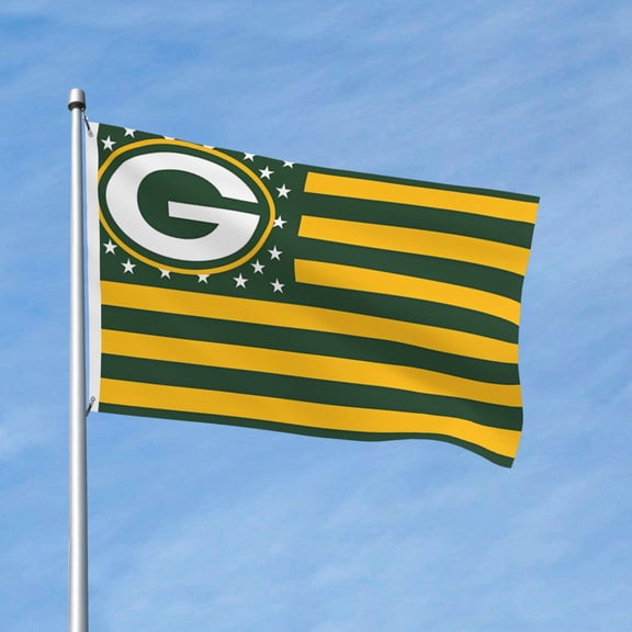 Green_Bay Brand New Outdoor Double Sided Flag 3x5ft, Football Team Custom Garden Flag Fan Game Flag Home Decor Flag Fan Gift