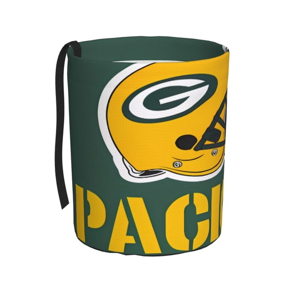 Green_Bay Car Trash Can, Football Fan Customized Vertical Car Trash Can, Foldable Storage Box, Waterproof Car Accessories, Suitable For Suv, Truck, Rv