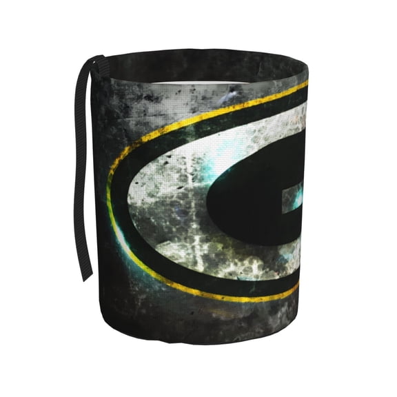 Green_Bay Car Trash Can, Football Fan Customized Vertical Car Trash Can, Foldable Storage Box, Waterproof Car Accessories, Suitable For Suv, Truck, Rv