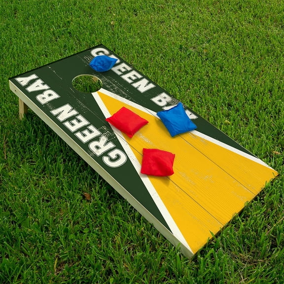 Green Bay Cornhole Board Wraps and Decals for Boards Set of 2 Skins Professional Vinyl Covers Sticker - Football Tailgating Cornhole Wraps Stickers Cornhole Skins Cornhole Wraps for Boards