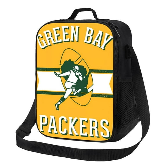 Green_Bay Custom lunch box, multifunctional cooler insulated lunch bag, football team themed food storage bag can be carried by hand or crossbody, suitable for sch_ool, office, picnic, travel