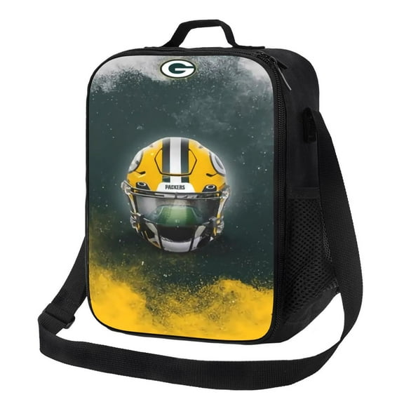 Green_Bay Custom lunch box, multifunctional cooler insulated lunch bag, football team themed food storage bag can be carried by hand or crossbody, suitable for sch_ool, office, picnic, travel