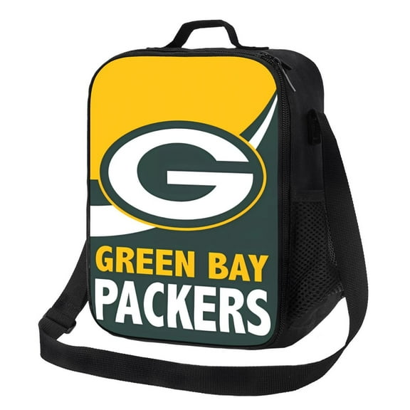 Green_Bay Custom lunch box, multifunctional cooler insulated lunch bag, football team themed food storage bag can be carried by hand or crossbody, suitable for sch_ool, office, picnic, travel