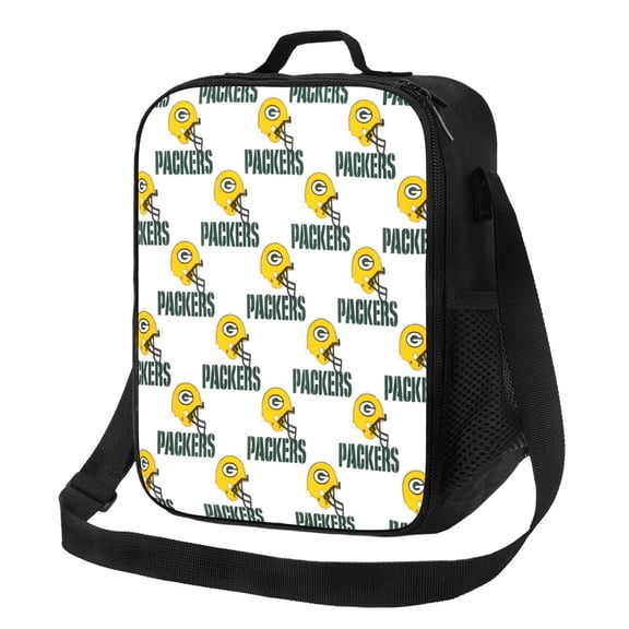 Green_Bay Custom lunch box, multifunctional cooler insulated lunch bag, football team themed food storage bag can be carried by hand or crossbody, suitable for sch_ool, office, picnic, travel