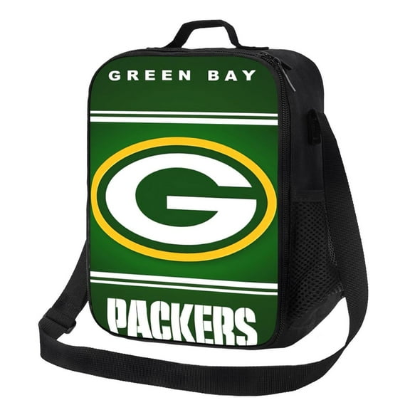 Green_Bay Custom lunch box, multifunctional cooler insulated lunch bag, football team themed food storage bag can be carried by hand or crossbody, suitable for sch_ool, office, picnic, travel