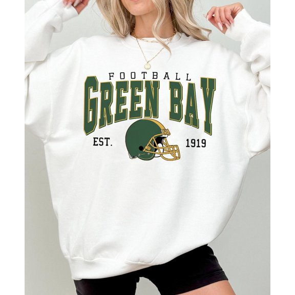 Green Bay Football Retro 90s Style Sweatshirt, Trendy Green Bay Football Fan Shirts