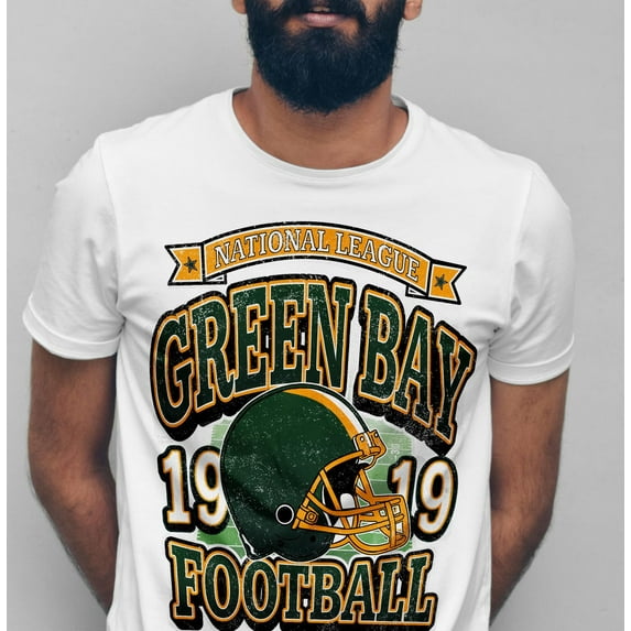 Green Bay Football Shirt, Vintage Retro Game Day Shirt, Gift for Him or Her ,White Color,Size L