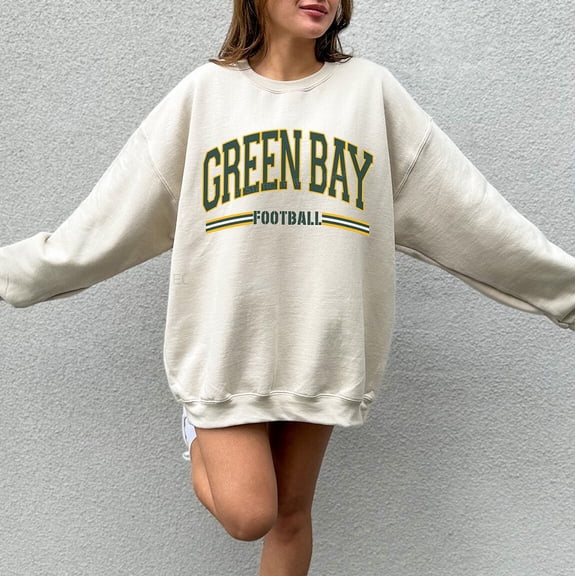 Green Bay Football Sweatshirt, Green Bay Football Vintage, Green Bay Football Crewneck, Gr