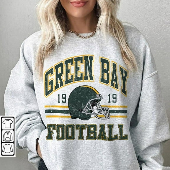 Green Bay Football Sweatshirt, Green Bay Shirt Retro Style 90s Vintage Unisex Crewneck