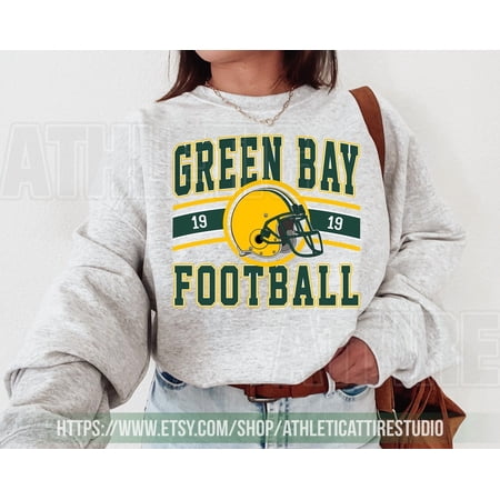Green Bay Football Vintage Sweatshirt, Packer Crewneck Sweatshirt