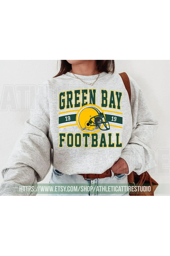 Green Bay Football Vintage Sweatshirt, Packer Crewneck Sweatshirt