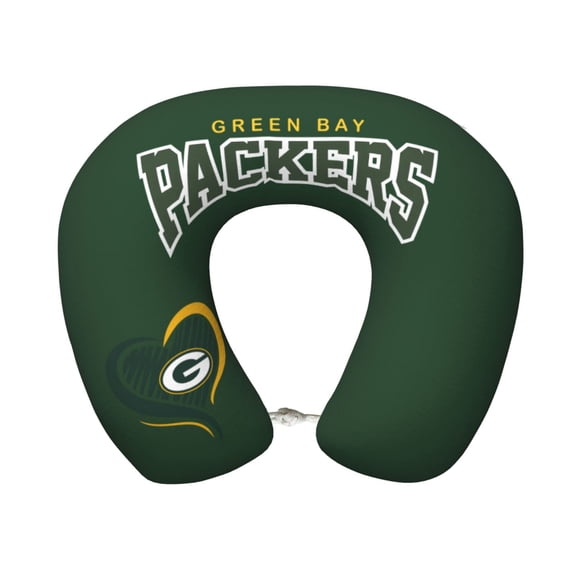 Green_Bay Football team Memory Foam Travel Pillow Comfortable U-shaped pillow Office pillow Travel neck pillow suitable for car or home