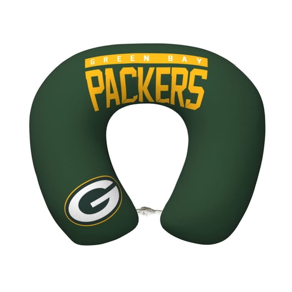 Green_Bay Football team Memory Foam Travel Pillow Comfortable U-shaped pillow Office pillow Travel neck pillow suitable for car or home