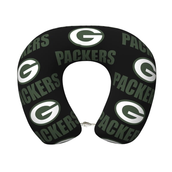 Green_Bay Football team Memory Foam Travel Pillow Comfortable U-shaped pillow Office pillow Travel neck pillow suitable for car or home