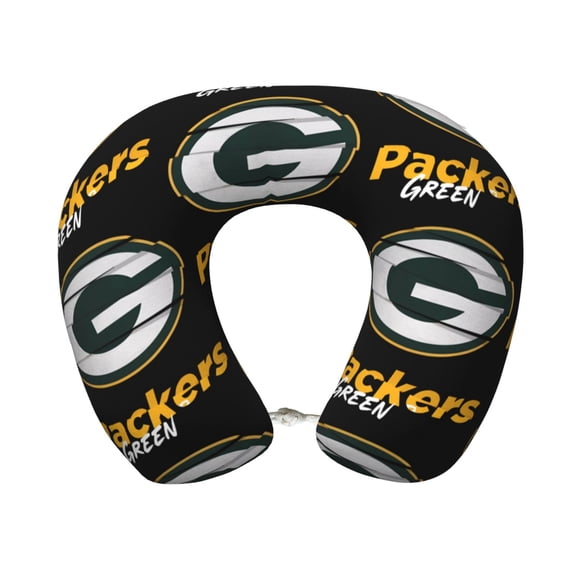 Green_Bay Football team Memory Foam Travel Pillow Comfortable U-shaped pillow Office pillow Travel neck pillow suitable for car or home