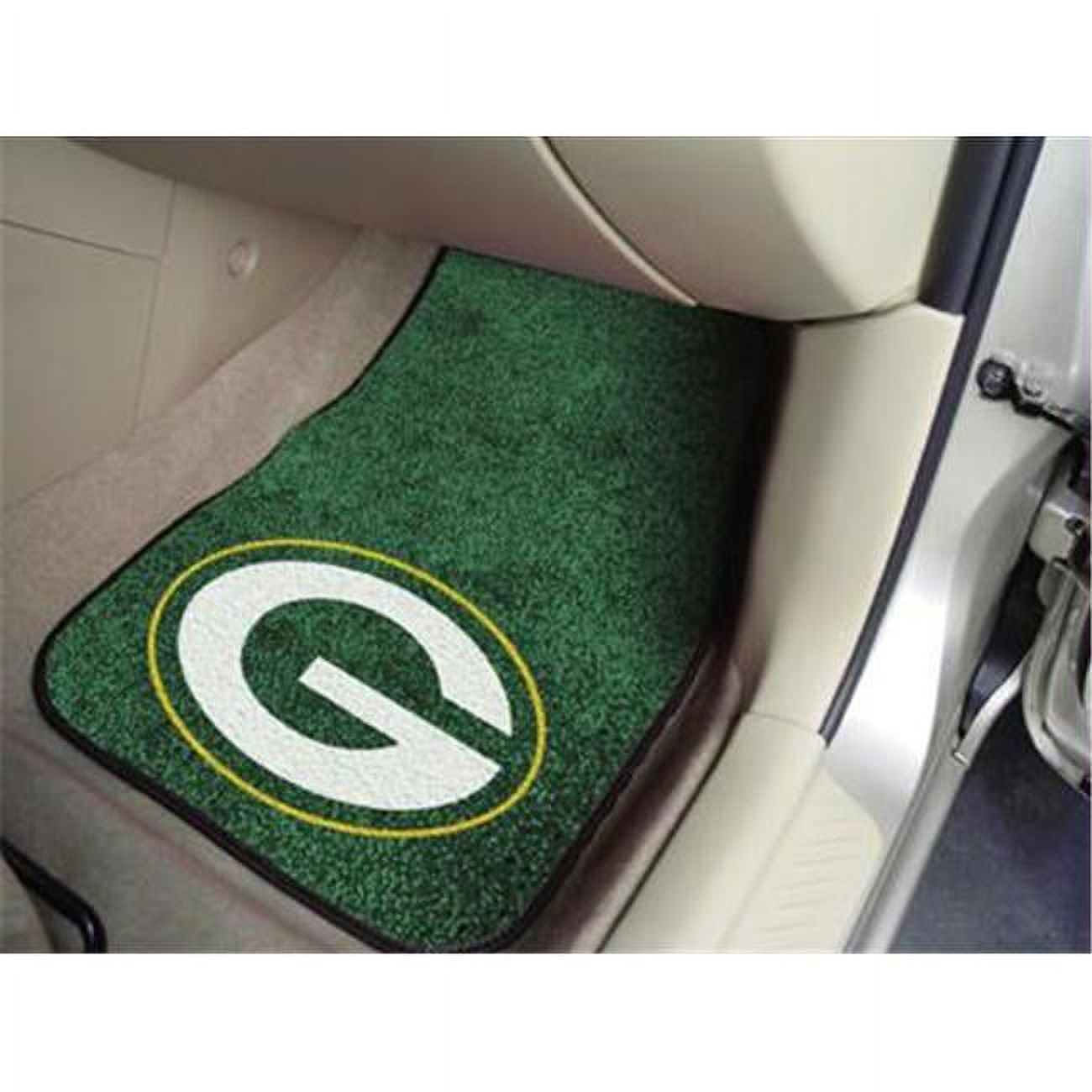 Green Bay Packers 2-pc Carpeted Car Mats 17"x27" - image 1 of 2