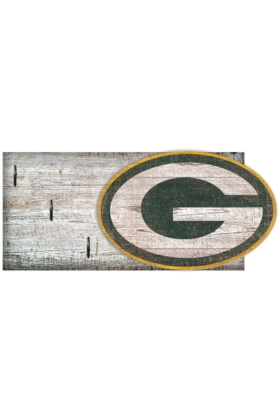 Green Bay Packers 6" x 12" Mounted Key Holder