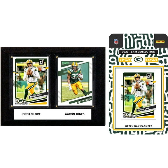 Green Bay Packers 6" x 8" Player Plaque & 2023 Team Trading Card Set