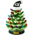 thumbnail image 1 of Green Bay Packers 8" Light Up Ceramic LED Christmas Tree, 1 of 2