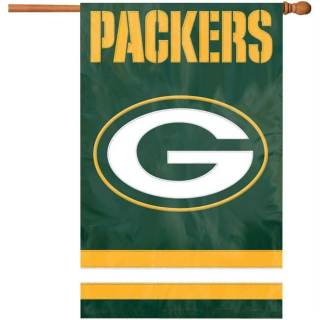 Green Bay Packers Applique Banner Flag 44" x 28" Double-sided