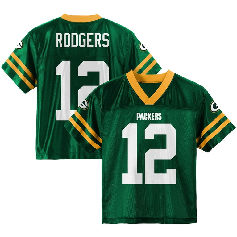 Green Bay Packers Boys 4 18 Player Jersey Rodgers 9K1BXFGMX XXL18 Walmart