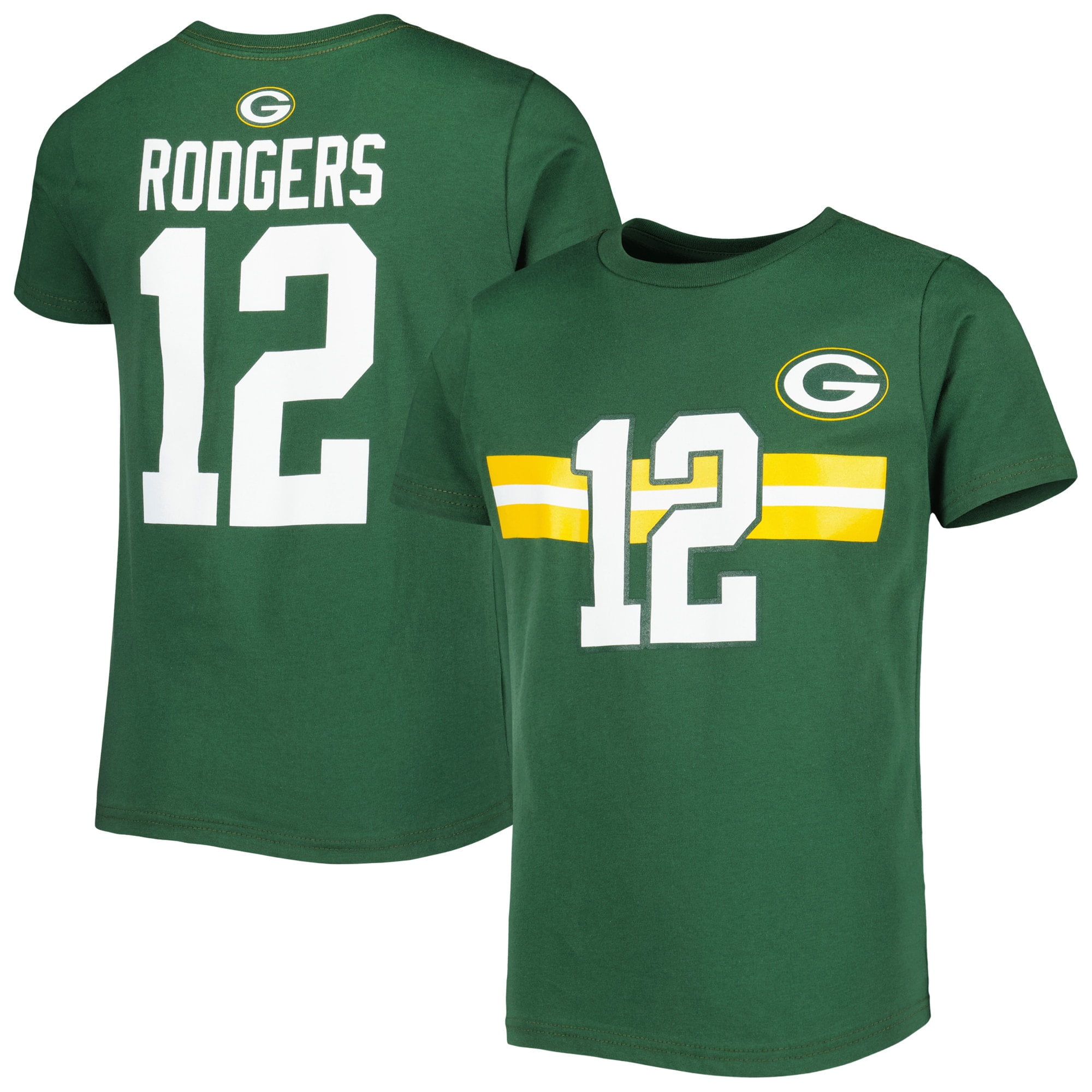 Green Bay Packers Boys 4-18 SS Player Tee-Rodgers 9K1BXFE98 L10/12