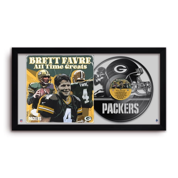Brett Favre Green Bay Packers 14" x 26" Framed Art Vinyl Album Print