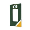 thumbnail image 1 of Green Bay Packers Diagonal Stripe Single Rocker Light Switch Plate, 1 of 4