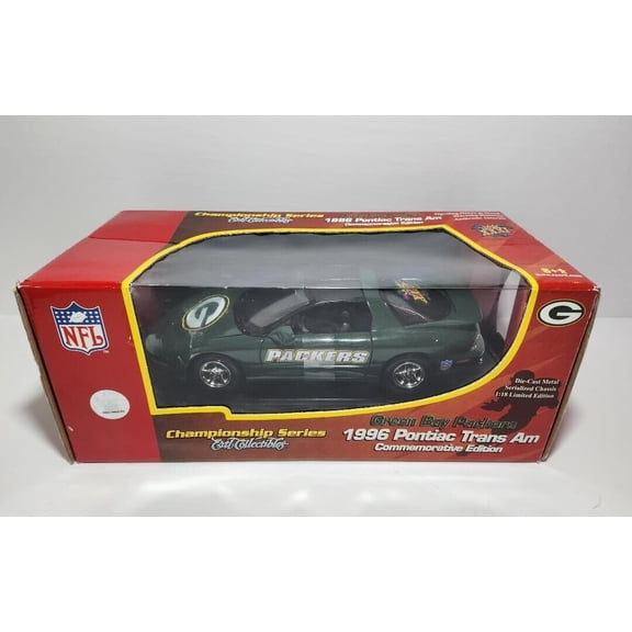 Green Bay Packers Ertl Collectibles NFL Championship Series 1996 Pontiac Trans Am 1:18