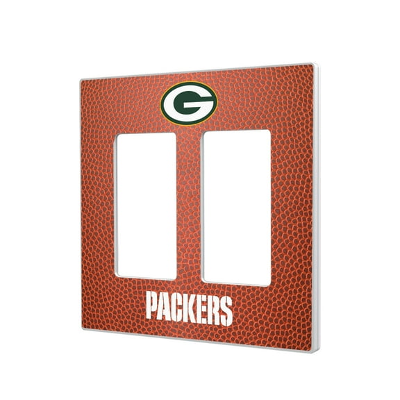 Green Bay Packers Football Design Double Rocker Light Switch Plate