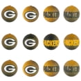 thumbnail image 1 of Green Bay Packers Holiday Ball Ornaments 12-Pack, 1 of 3