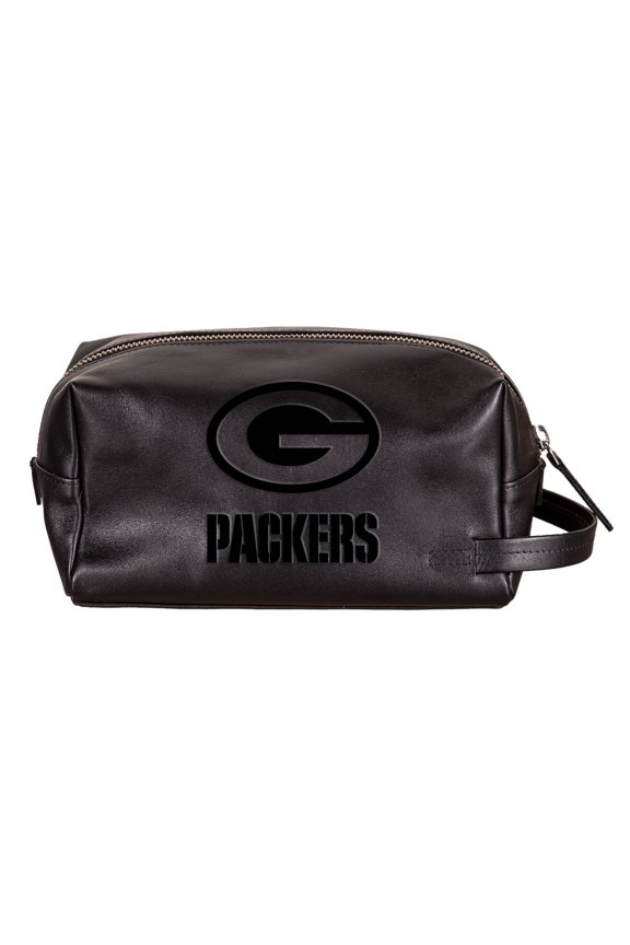 Green Bay Packers Hybrid Leather Lined Dopp Toiletry Bag