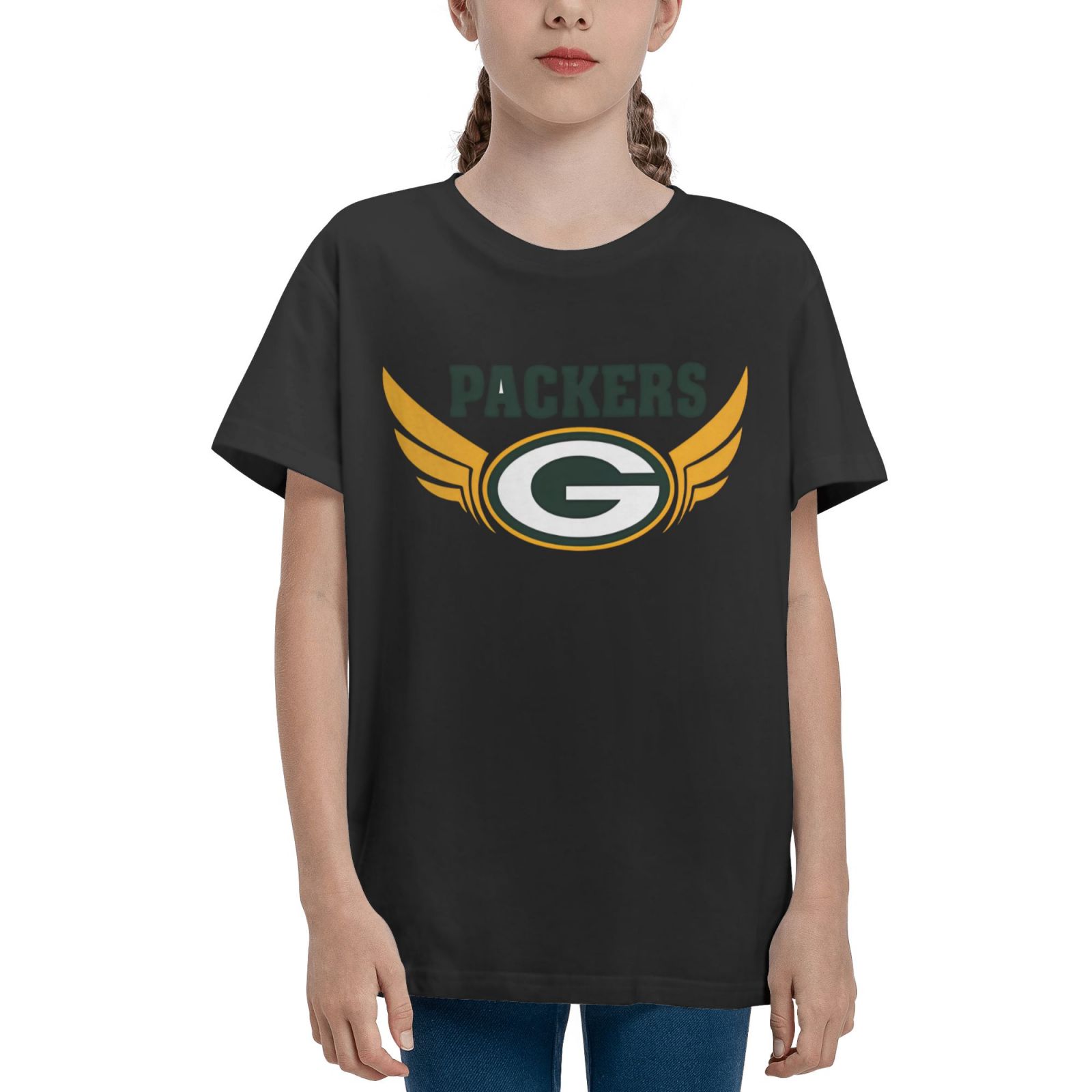 Green Bay Packers Kids Short Sleeve Fan Shirt for Boys and Girls Sports Football Team Logo Walmart
