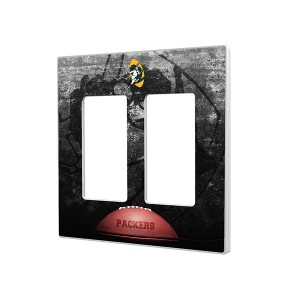 Green Bay Packers Legendary Design Double Rocker Lightswitch Plate