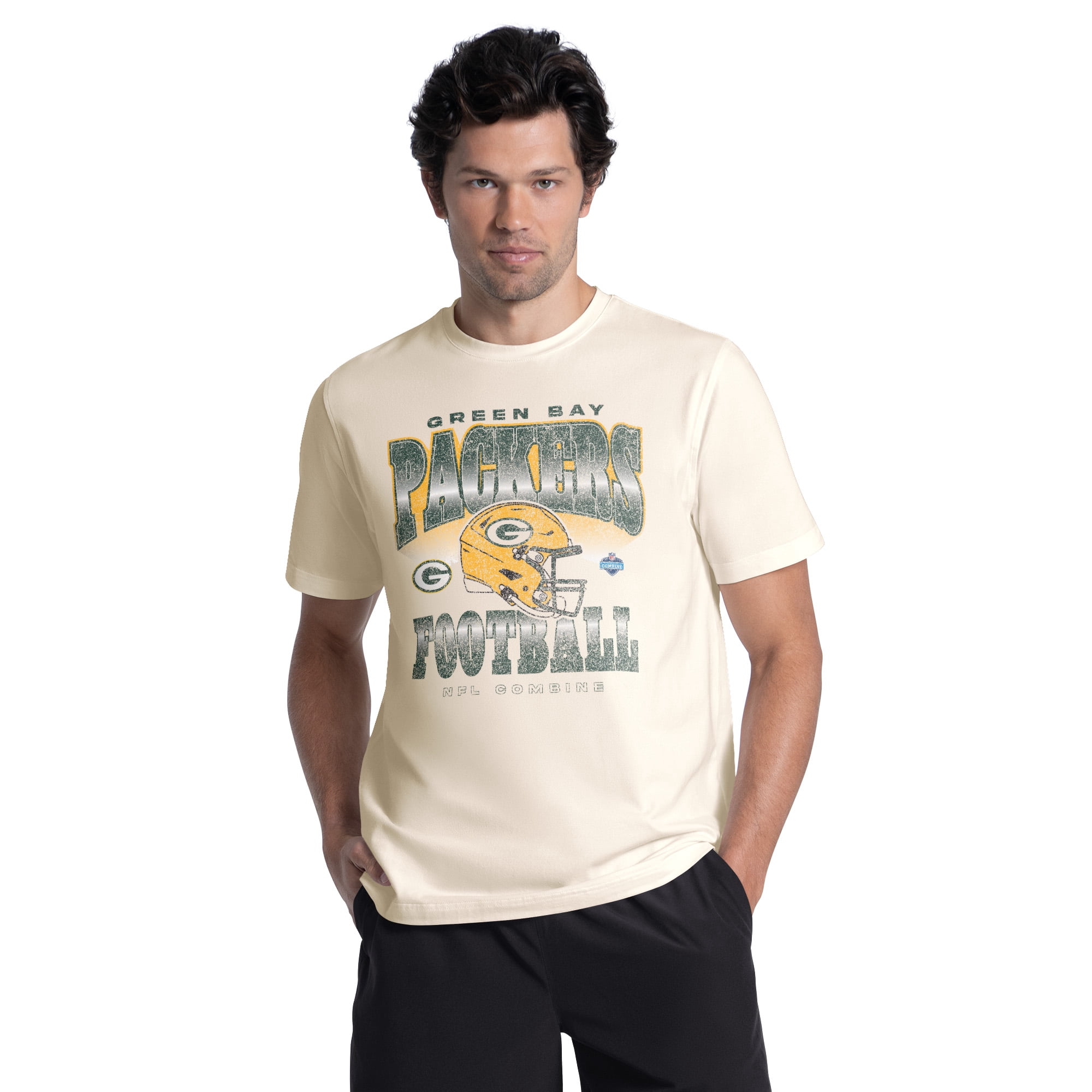 Green Bay Packers Men's NFL Combine Faded Fashion Short Sleeve T-Shirt