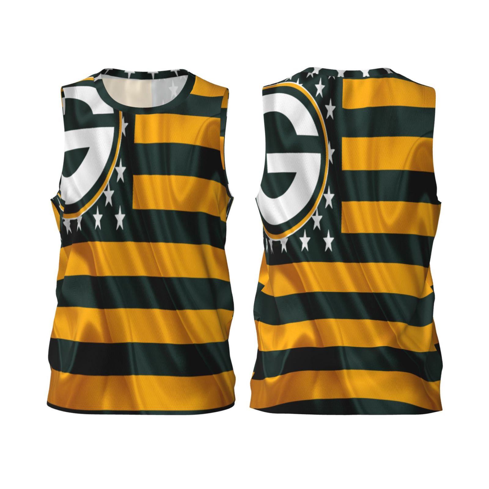 GreenBayPackers Mens Tank Top Basketball Jersey Workout Sleeveless