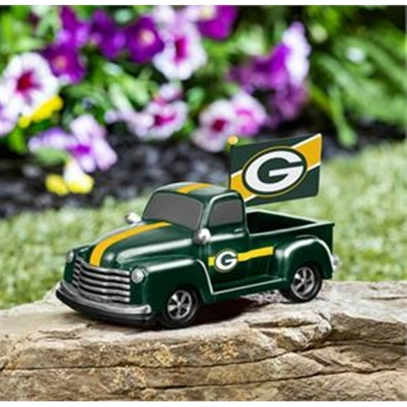 Green Bay Packers 9 Inch Metal Rally Truck Statue, Outdoor Garden or Indoor Fan Decor, Sports Fan Collectible Figurine, Officially Licensed
