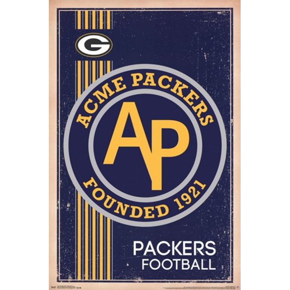 Green Bay Packers - Retro Logo 2014 Poster Print (22 x 34)