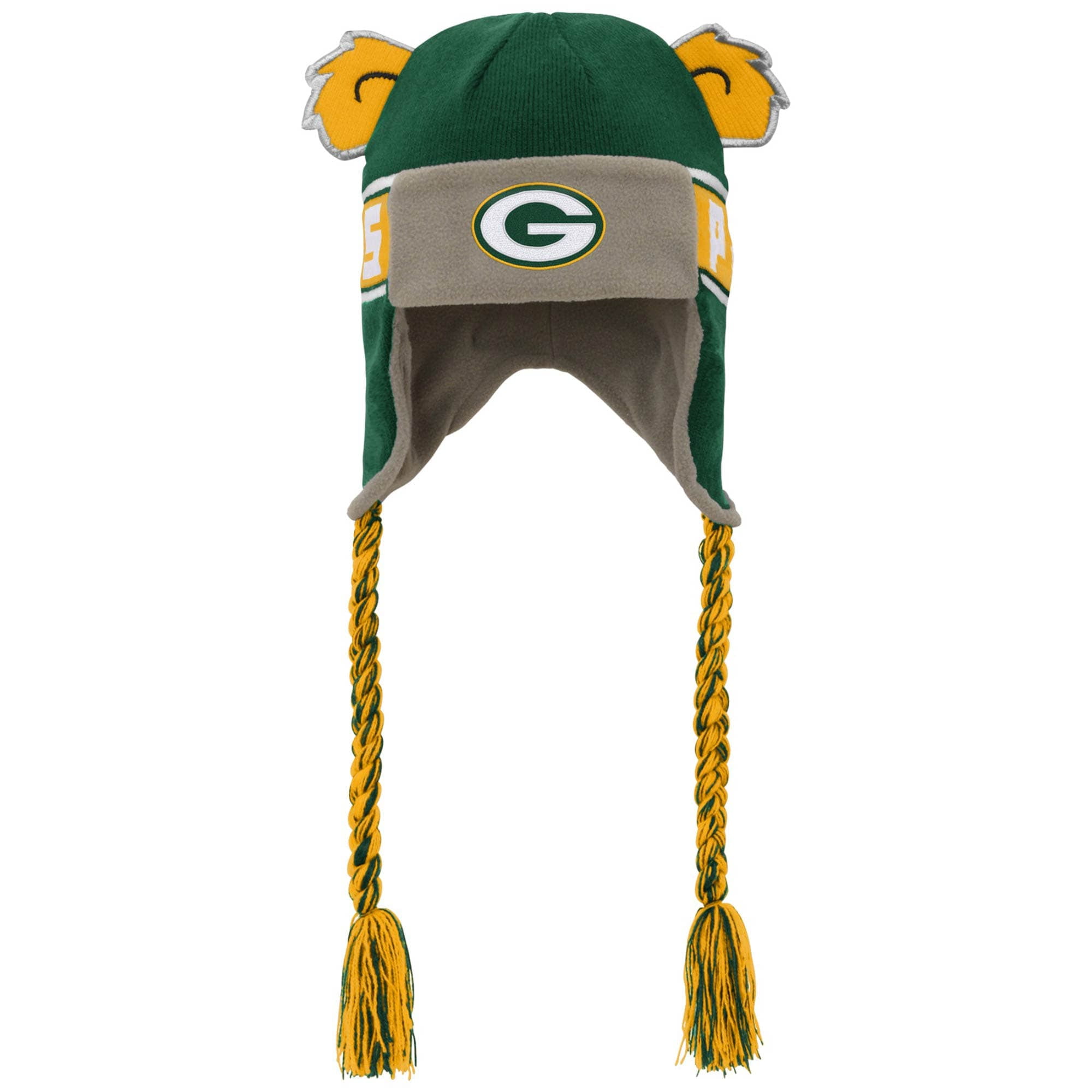 Preschool Green Green Bay Packers Wordmark Ears Trooper Knit Hat ...