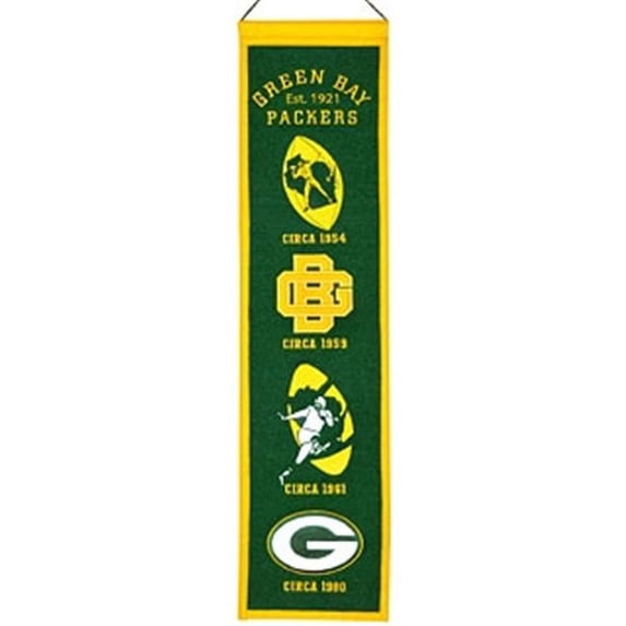 Packers 8"x32" Wool Banner Heritage