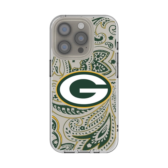 Green Bay Packers iPhone Clear Paisley Design Case