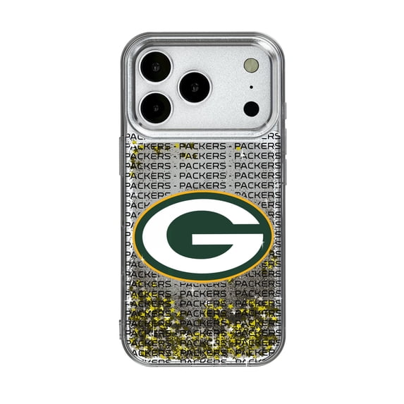 Green Bay Packers iPhone Text Backdrop Design Glitter Case